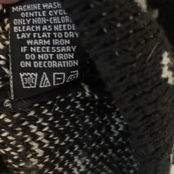 DC zip up snowflake sweater three quarter sleeve size large - Picture 8 of 9